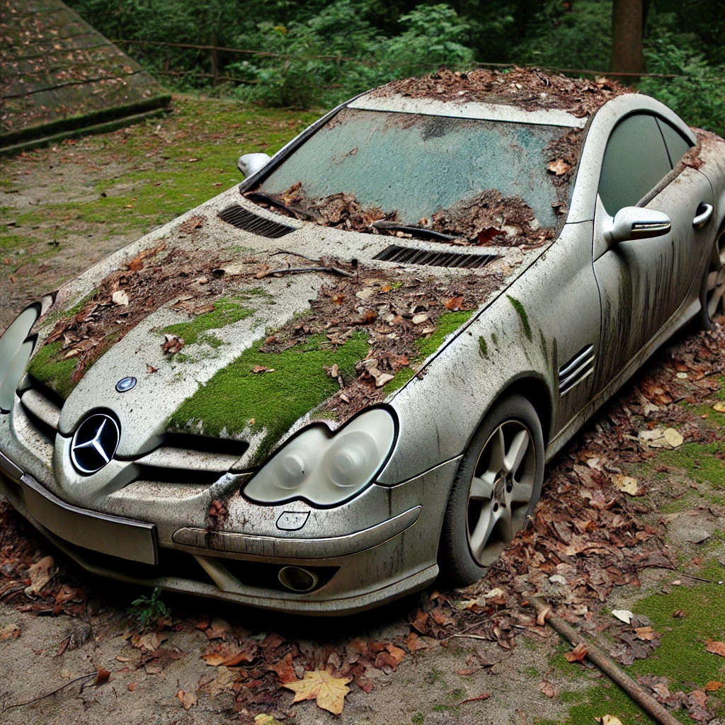 Mercedes SLK being transported for WeBuyAnyCar